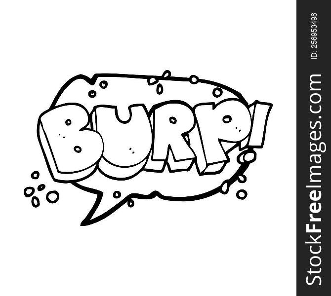 Speech Bubble Cartoon Burp Text