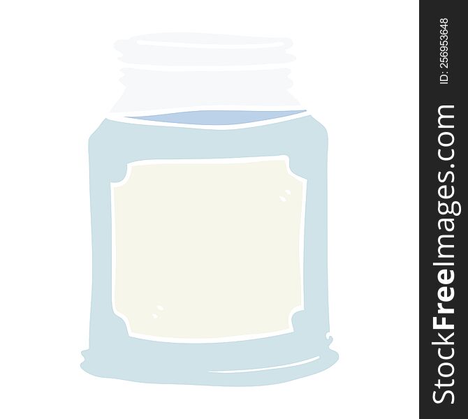 cartoon doodle candle in jar