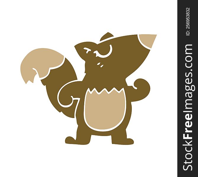 cartoon doodle confident squirrel