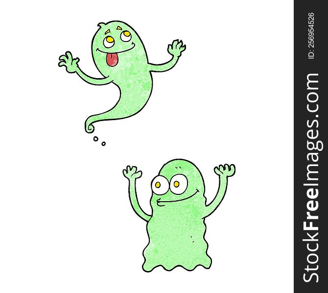 Textured Cartoon Ghosts