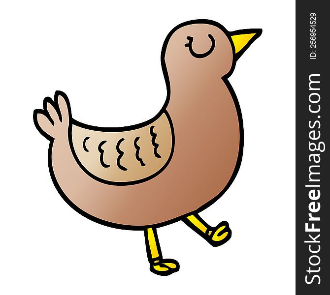 vector gradient illustration cartoon bird