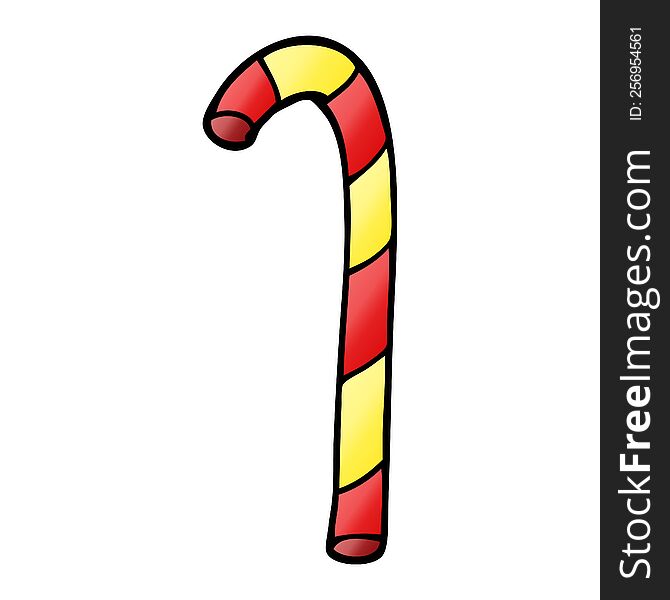 cartoon doodle candy cane