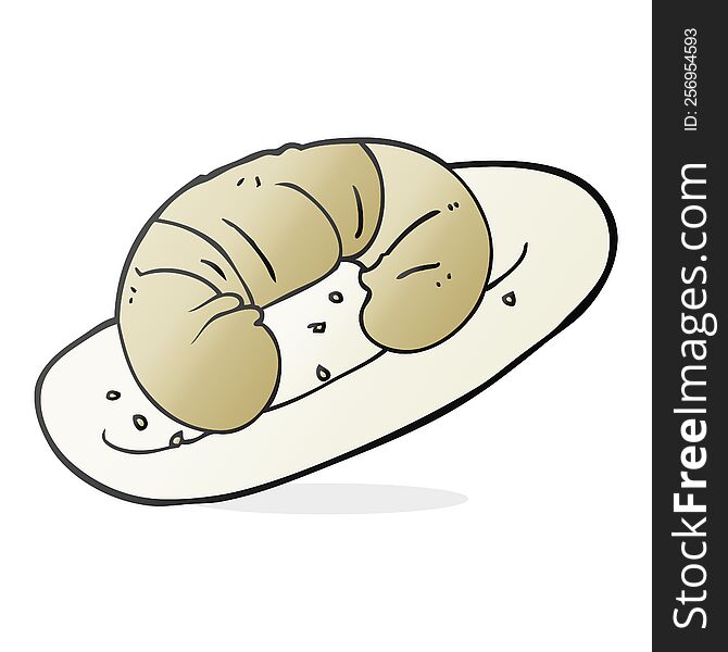 Cartoon Croissant