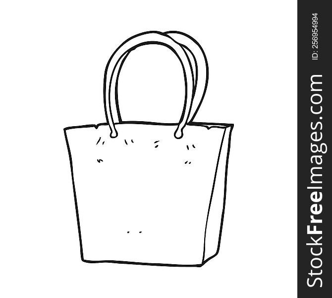 Black And White Cartoon Shopping Bag