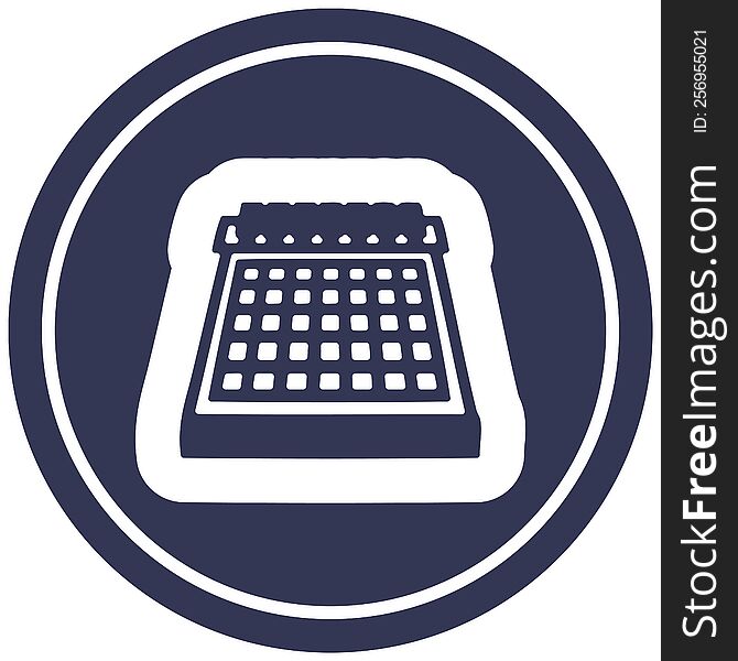 monthly calendar circular icon symbol