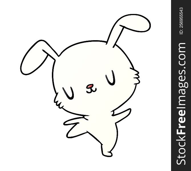 gradient cartoon illustration kawaii cute furry bunny. gradient cartoon illustration kawaii cute furry bunny