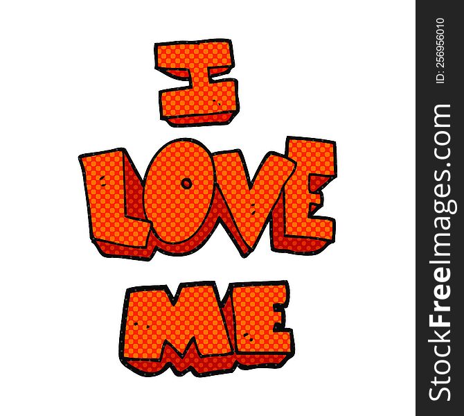 i love me cartoon symbol