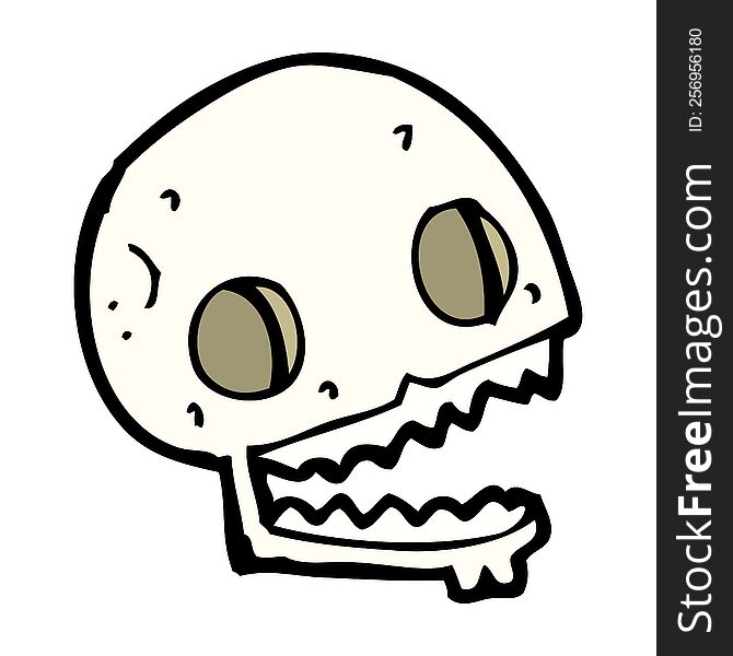 Cartoon Spooky Skull