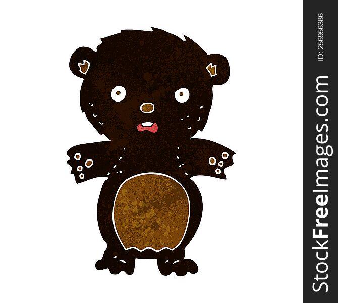 frightened black bear cartoon