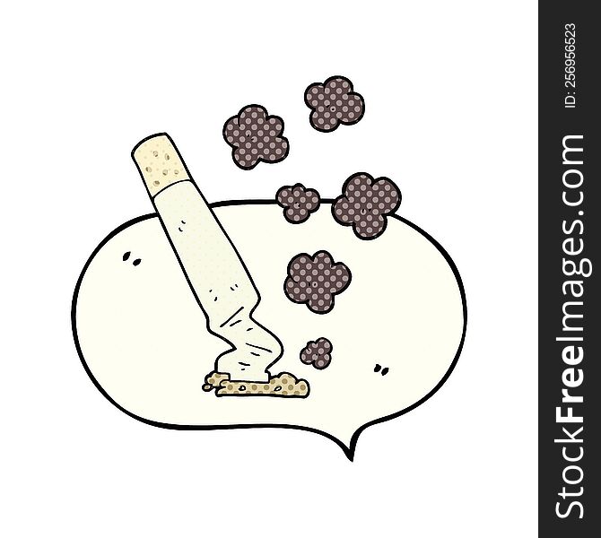 Comic Book Speech Bubble Cartoon Cigarette