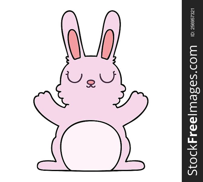 hand drawn quirky cartoon rabbit. hand drawn quirky cartoon rabbit