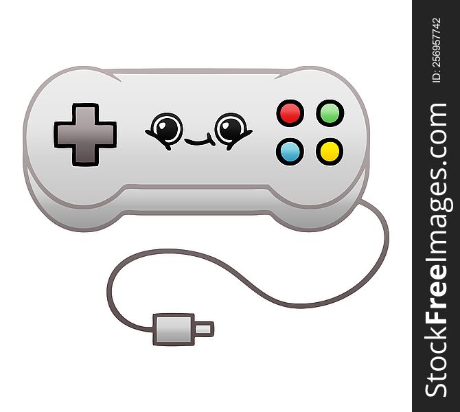 Gradient Shaded Cartoon Game Controller