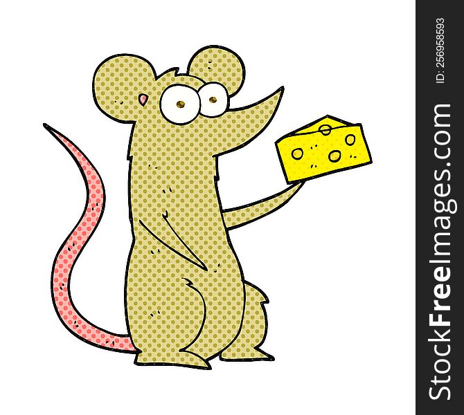 cartoon mouse with cheese