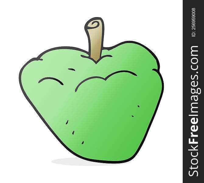 freehand drawn cartoon organic apple