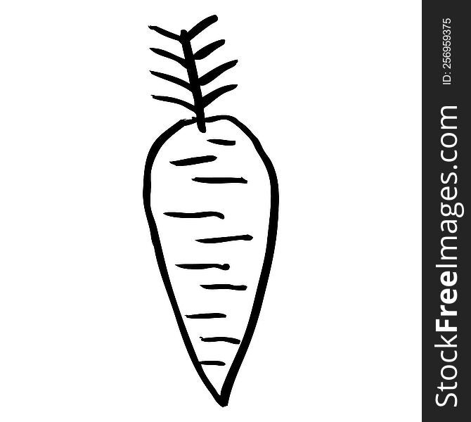 line drawing cartoon root vegetable