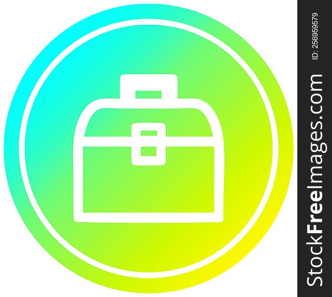 tool box circular icon with cool gradient finish. tool box circular icon with cool gradient finish