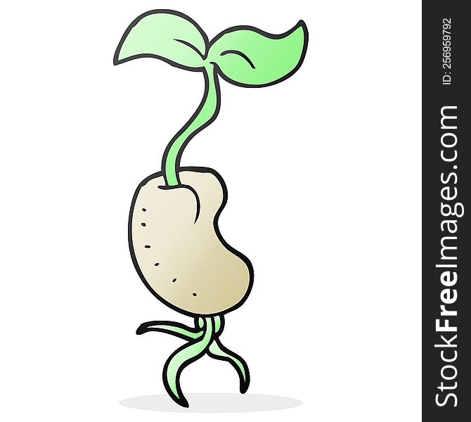 Cartoon Sprouting Seed