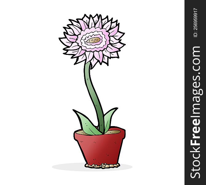 Cartoon Flower In Pot