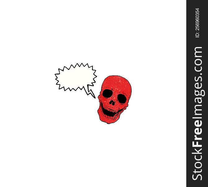 cartoon laughing red skull