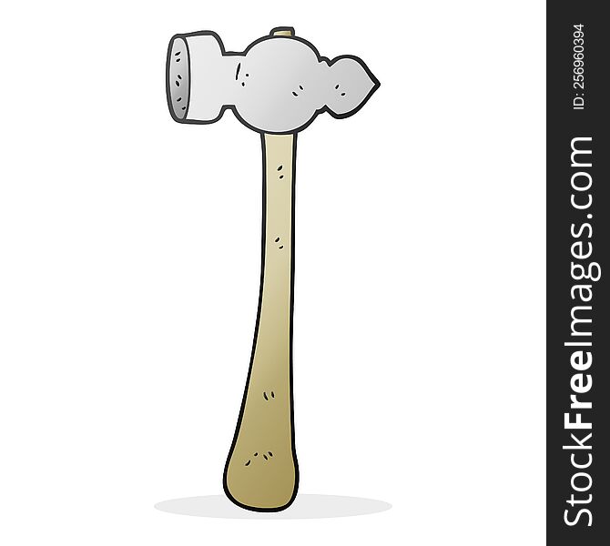 freehand drawn cartoon hammer