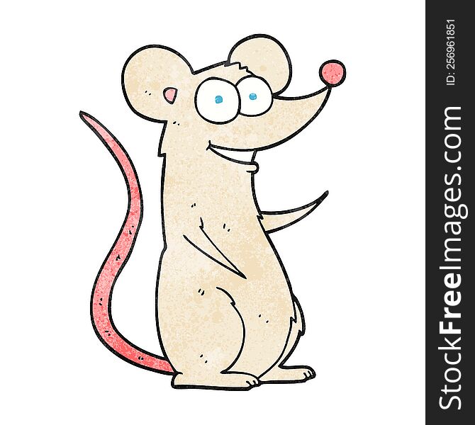 Textured Cartoon Happy Mouse