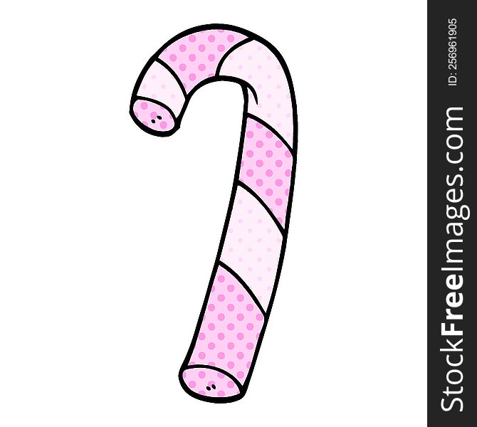 cartoon doodle pink candy canes