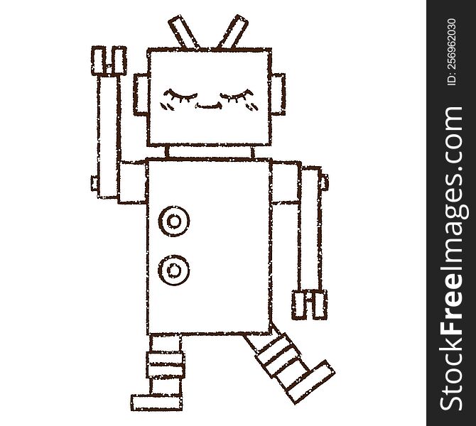 Robot Charcoal Drawing