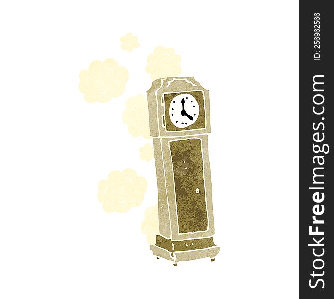 Cartoon Old Grandfather Clock