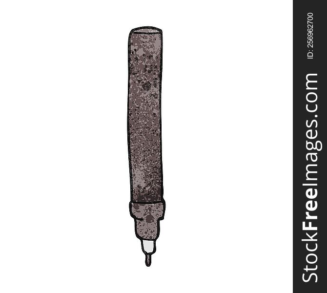 freehand textured cartoon fineliner pen