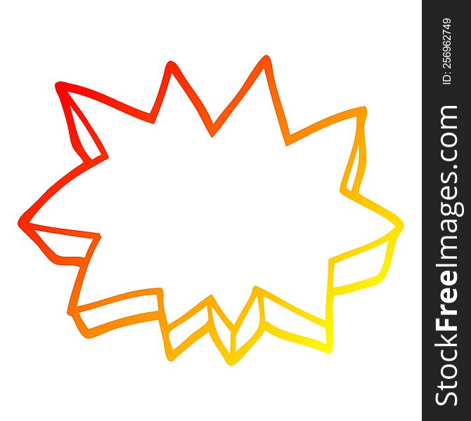 warm gradient line drawing of a decorative star element