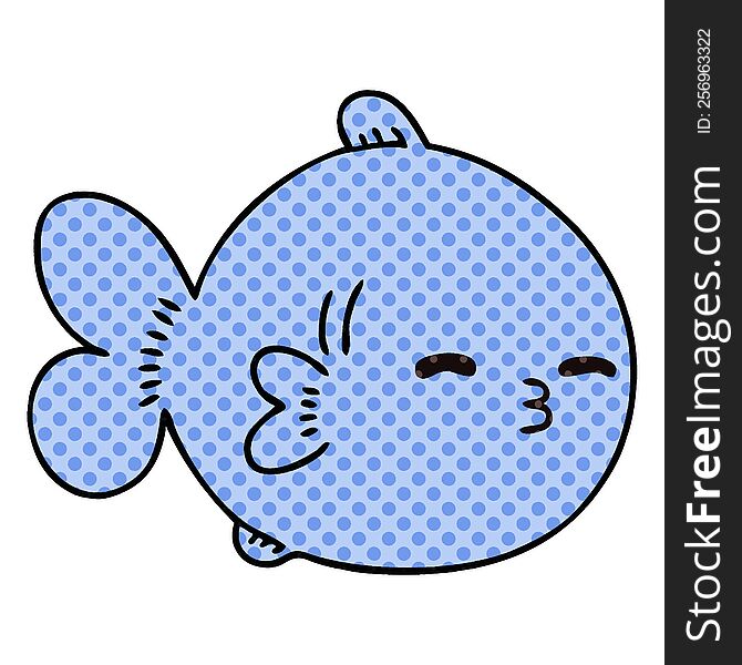 Quirky Comic Book Style Cartoon Fish