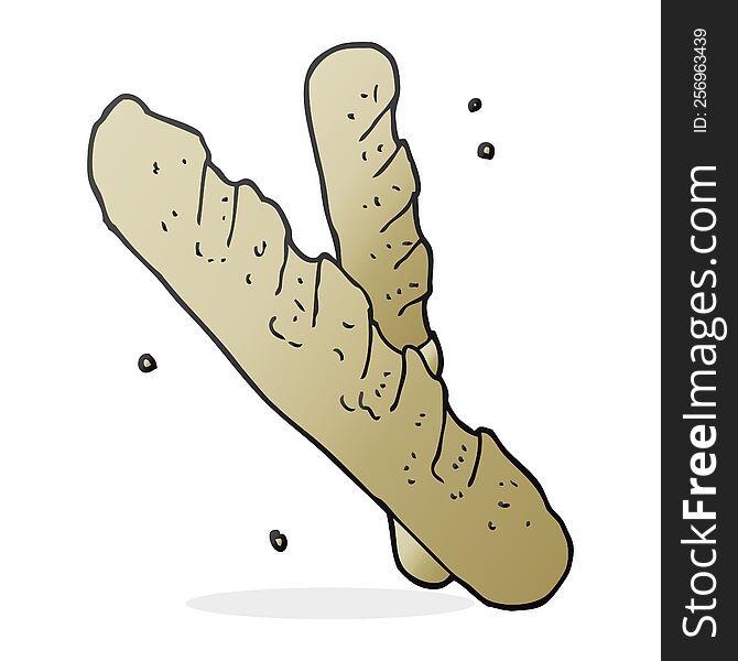 cartoon baguette