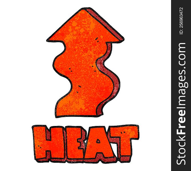 freehand textured cartoon heat rising