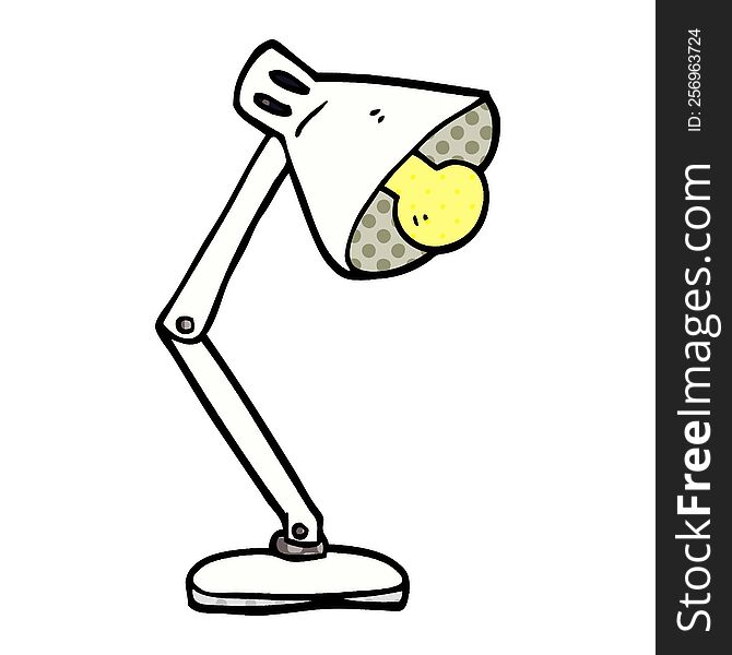 cartoon doodle office lamp