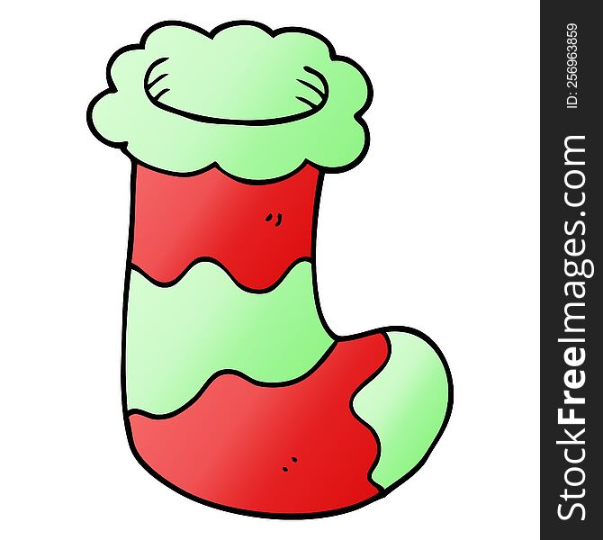 Cartoon Doodle Christmas Stocking