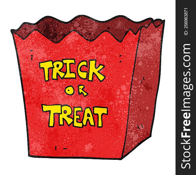 Textured Cartoon Trick Or Treat Bag