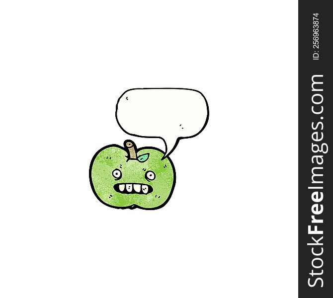 cartoon ugly apple
