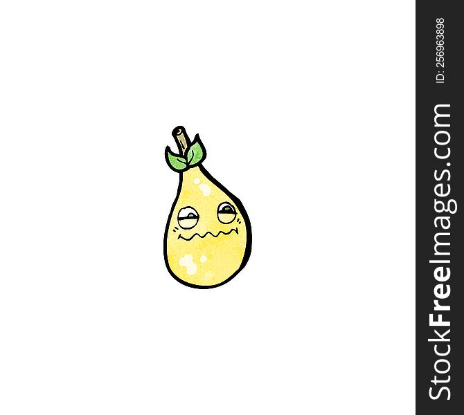 cartoon nervous pear