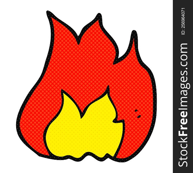 freehand drawn cartoon fire symbol