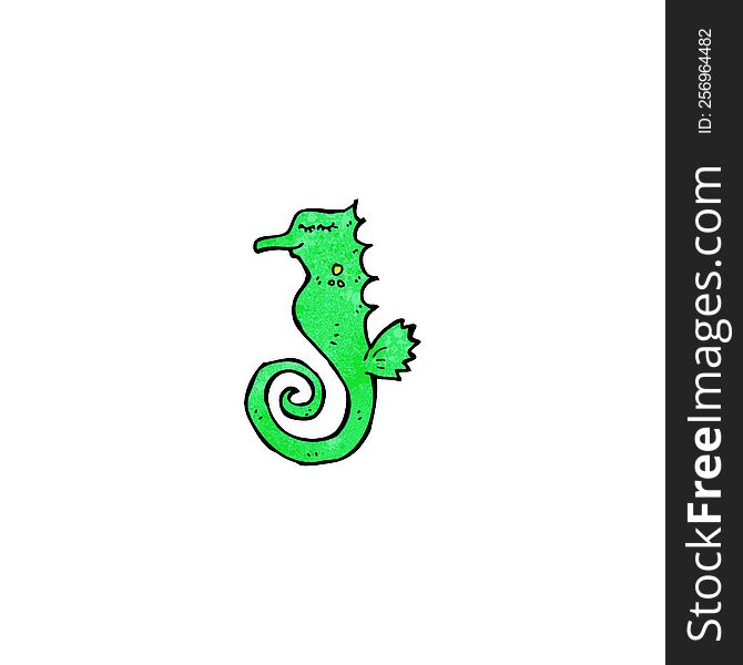 cartoon sea horse