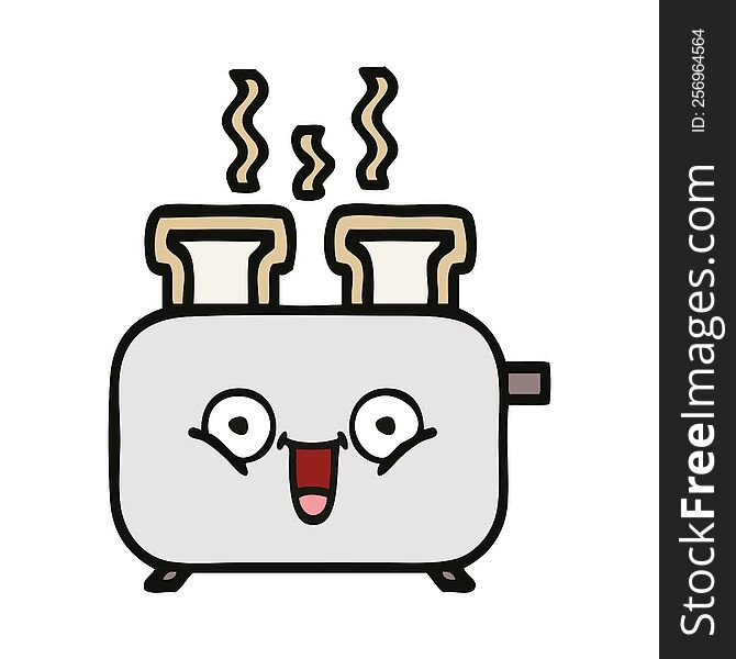 Cute Cartoon Of A Toaster