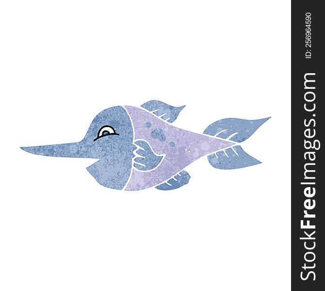 Retro Cartoon Swordfish