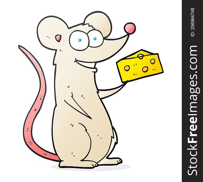 cartoon mouse with cheese