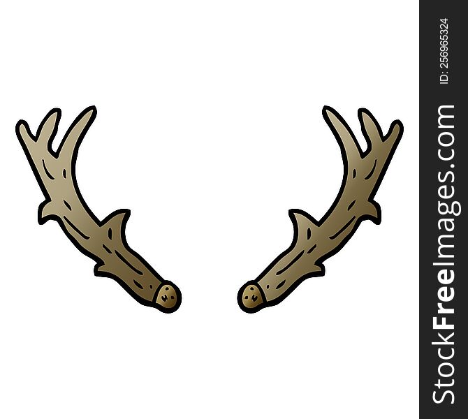 Vector Gradient Illustration Cartoon Antlers