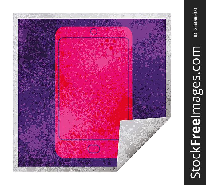 cell phone graphic square peeling sticker. cell phone graphic square peeling sticker