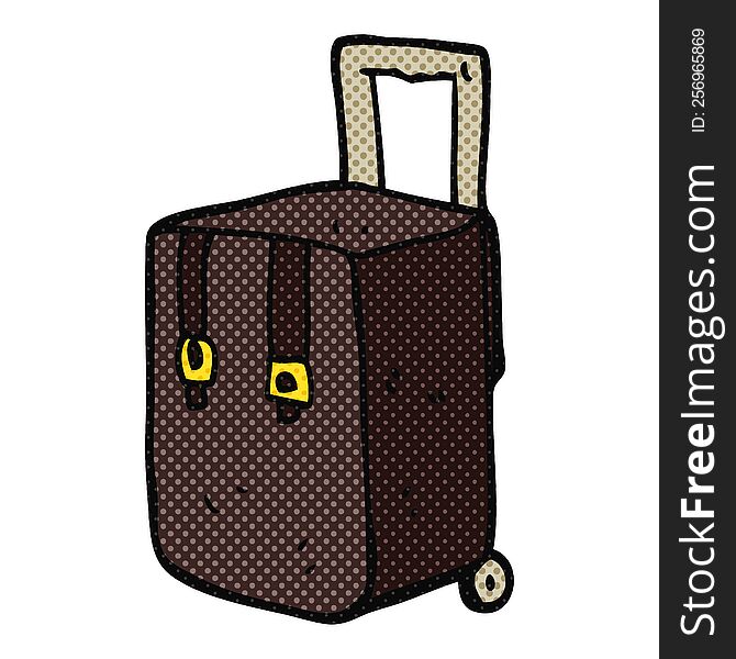 freehand drawn cartoon luggage