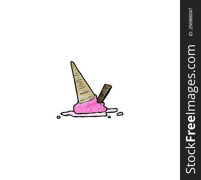 spilled ice cream cartoon