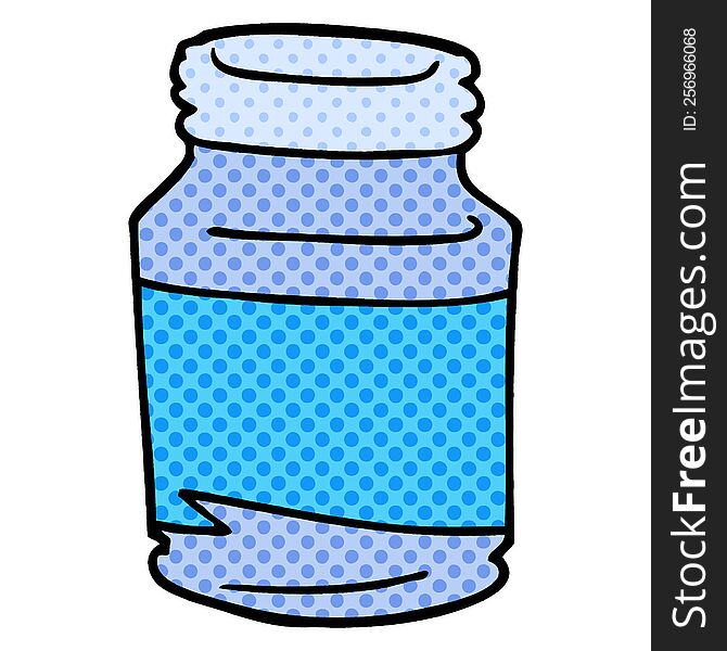 Cartoon Doodle Glass Jar