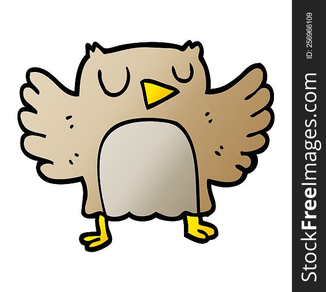 Vector Gradient Illustration Cartoon Owl