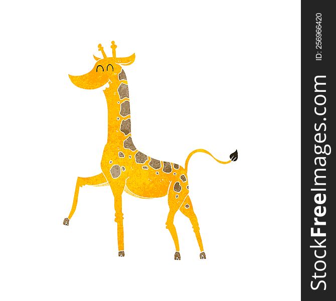 Retro Cartoon Giraffe